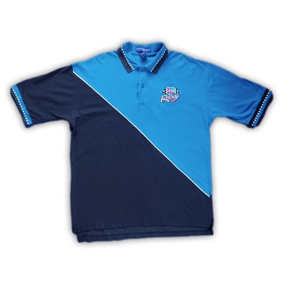 Vintage 90s CarQuest Racing Colour Block Polo Shirt Embroidered - Picture 5 of 8
